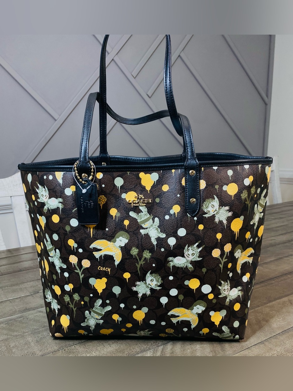 Coach x Gary Baseman Limited Edition "Secret Order" Reversible City Tote